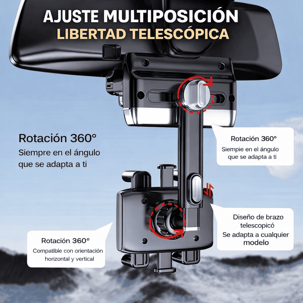 Soporte de teléfono para Espejo Retrovisor + Envió Gratis + Pago Contra entrega