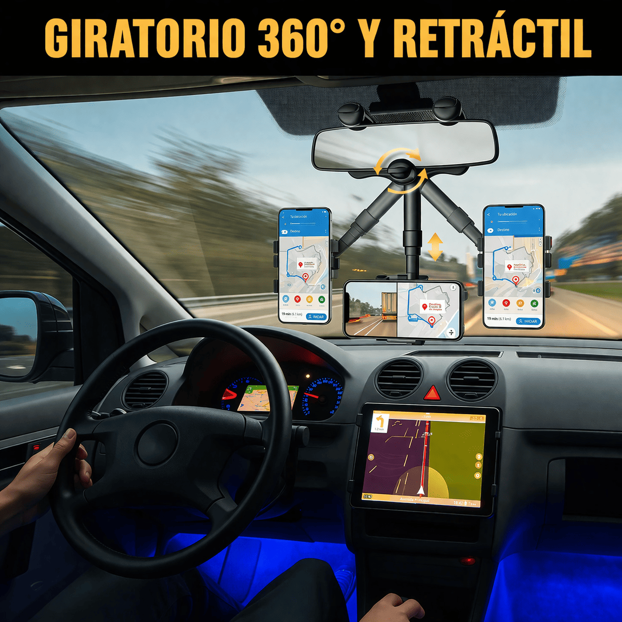 Soporte de teléfono para Espejo Retrovisor + Envió Gratis + Pago Contra entrega