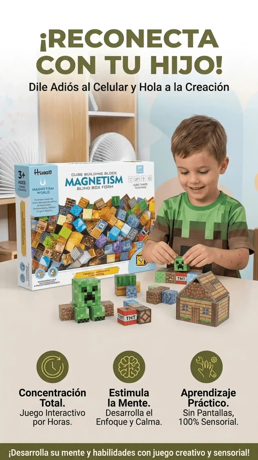 Bloques Magnéticos Minecraft + Envió Gratis + Pago Contra entrega